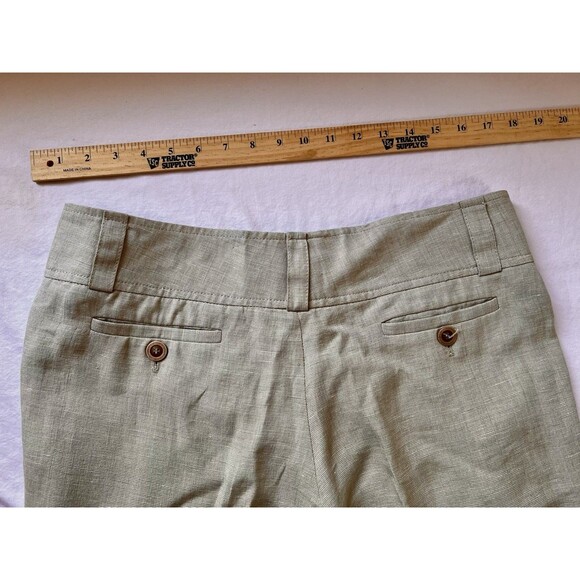 Gunex Pants Tan Linen Wide Leg Size 8 Belt Loop Pockets See Through - Picture 10 of 12